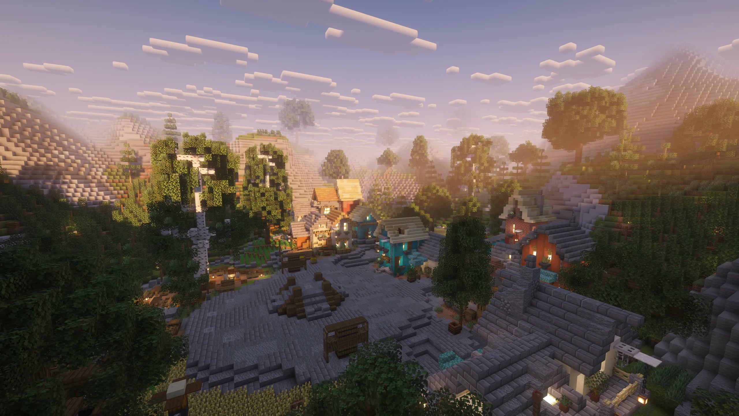 Minecraft mountain landscape screenshot