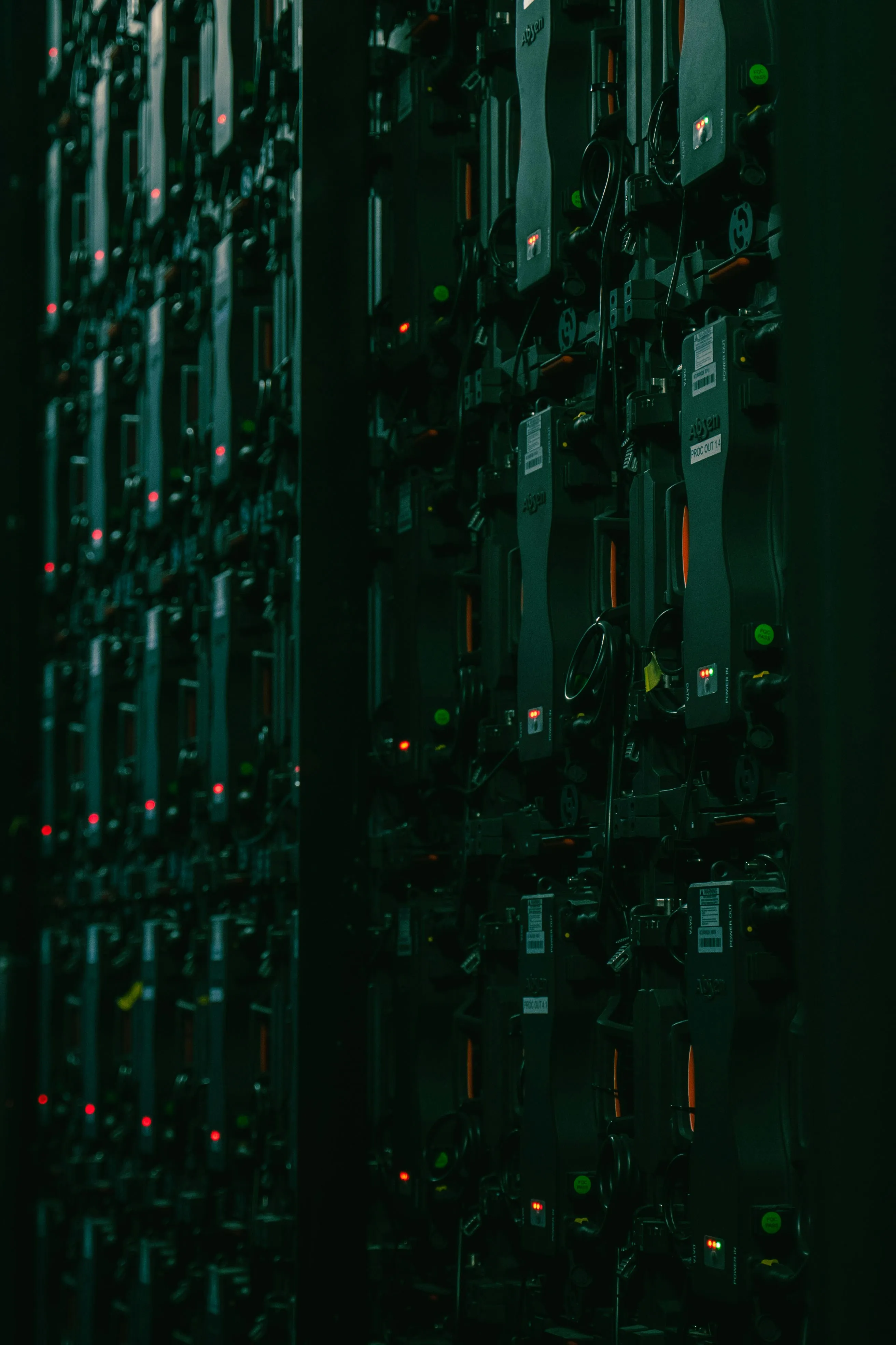 Datacenter corridor with server hardware